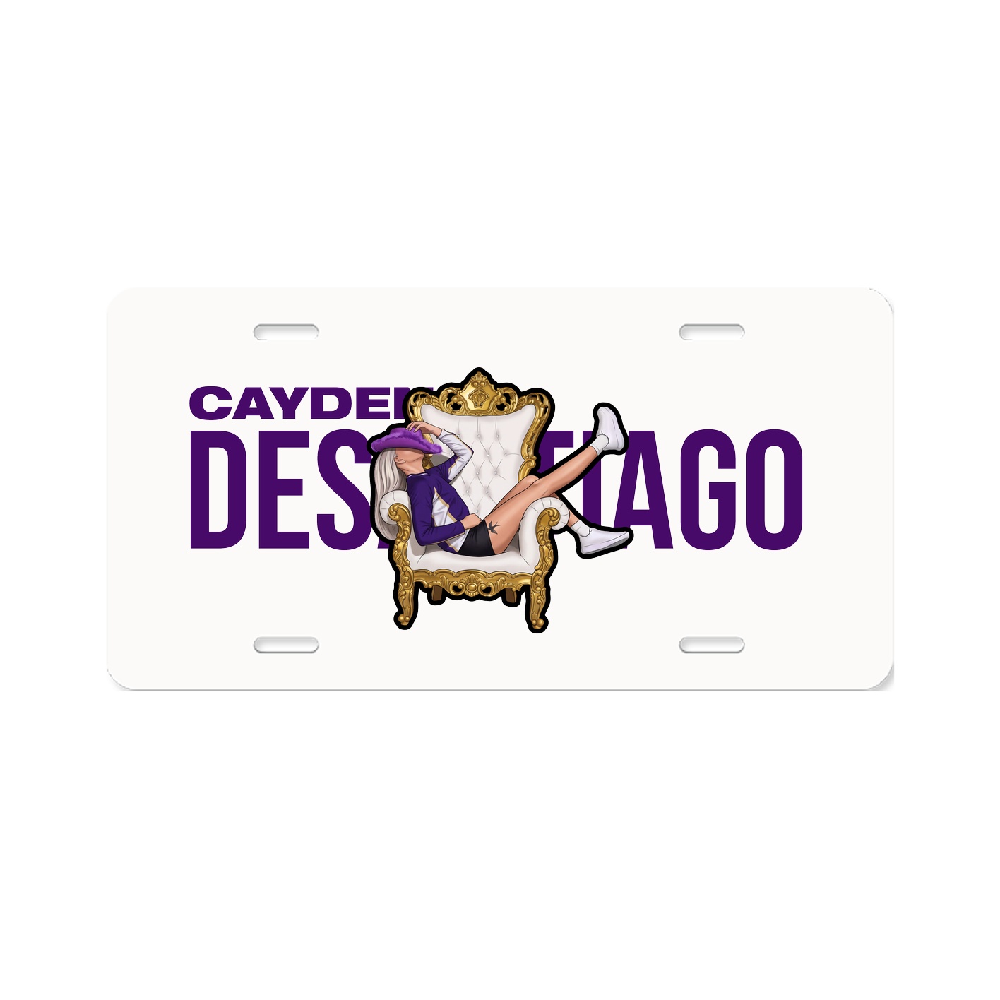 License Plate — Player Name in Classic