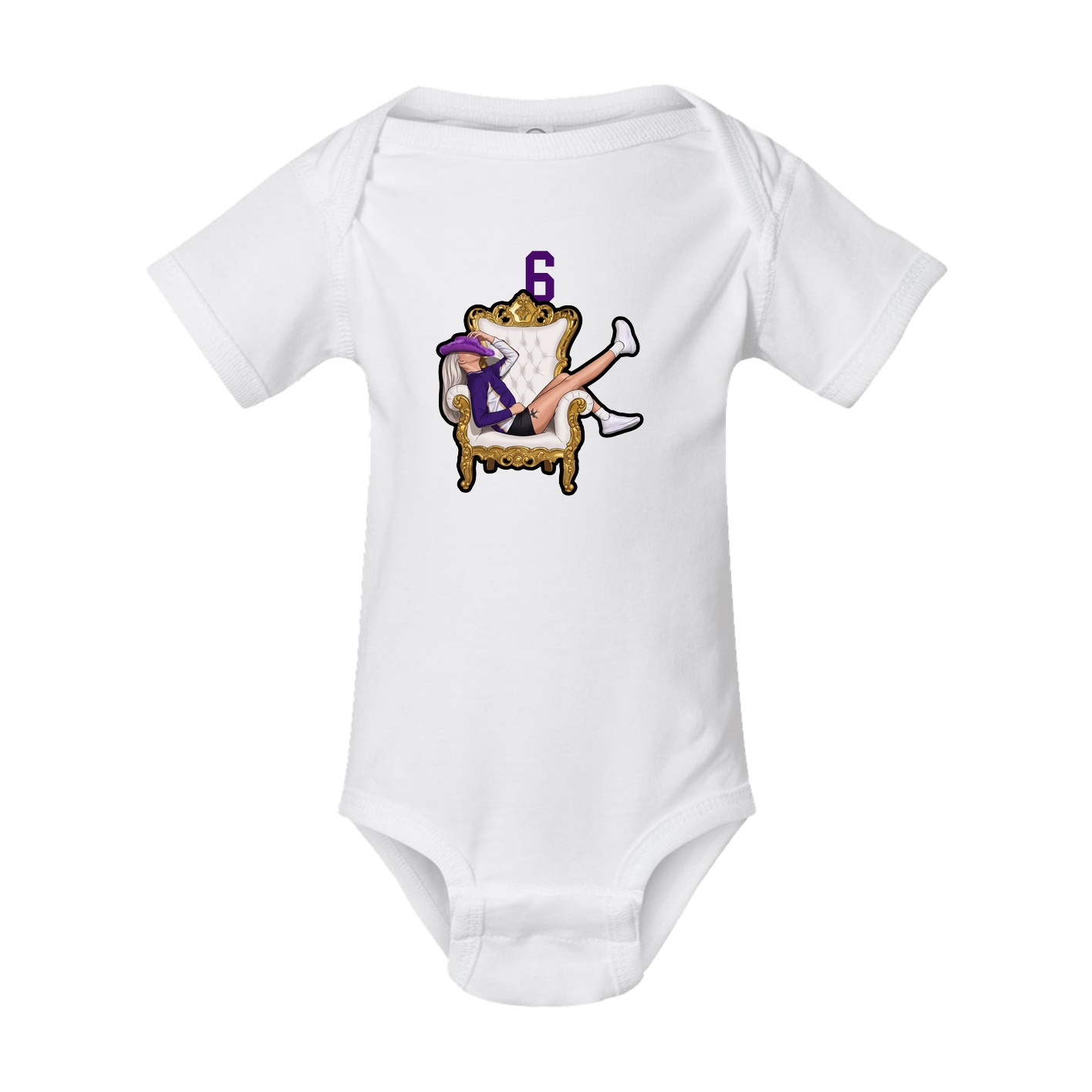 Baby Onesie — Number Top in White