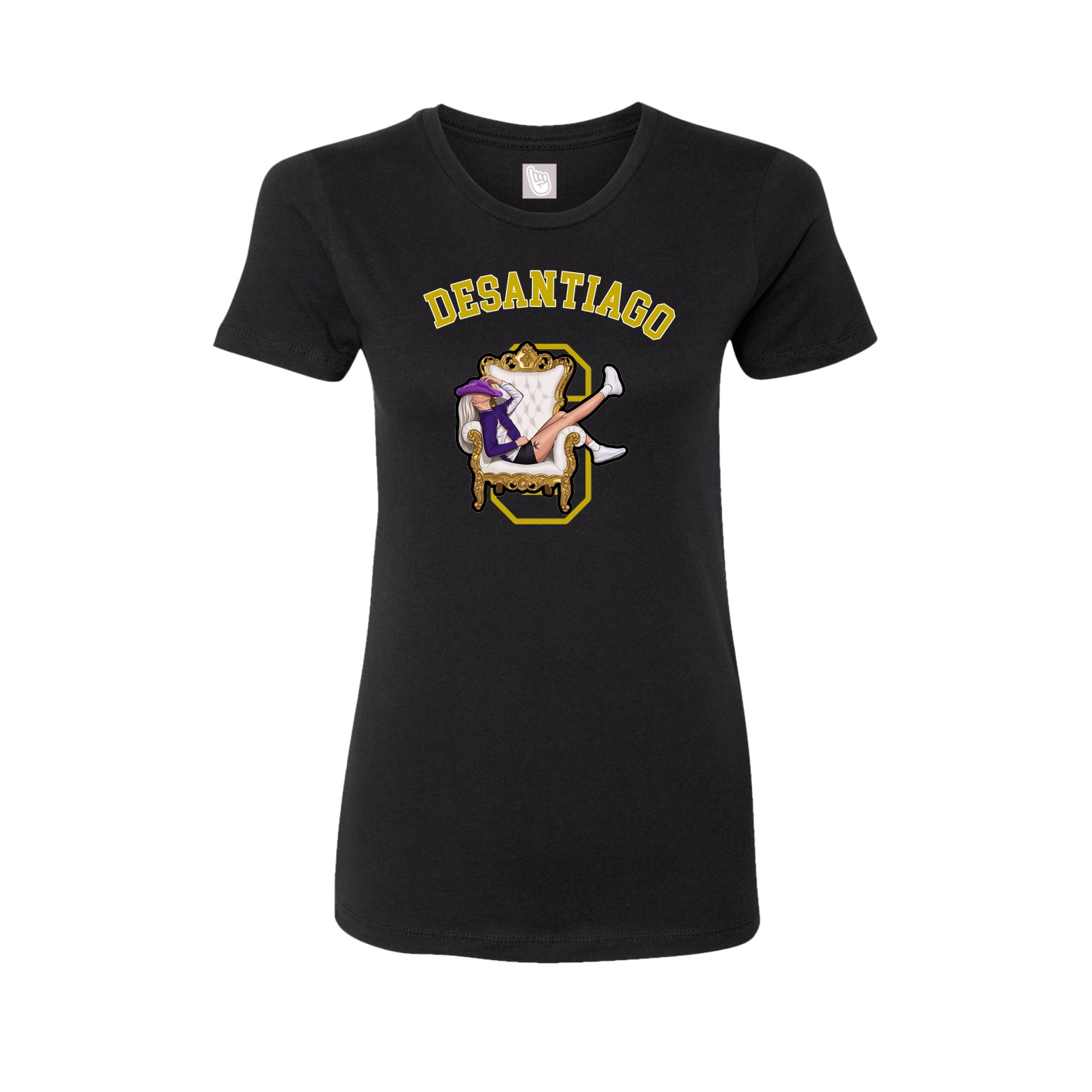 Fitted Women's Tee — Shirsey Arch in Black