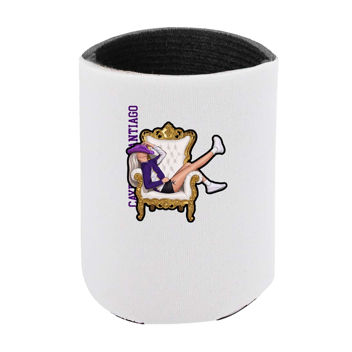 Can Holder — Name Vertical in White