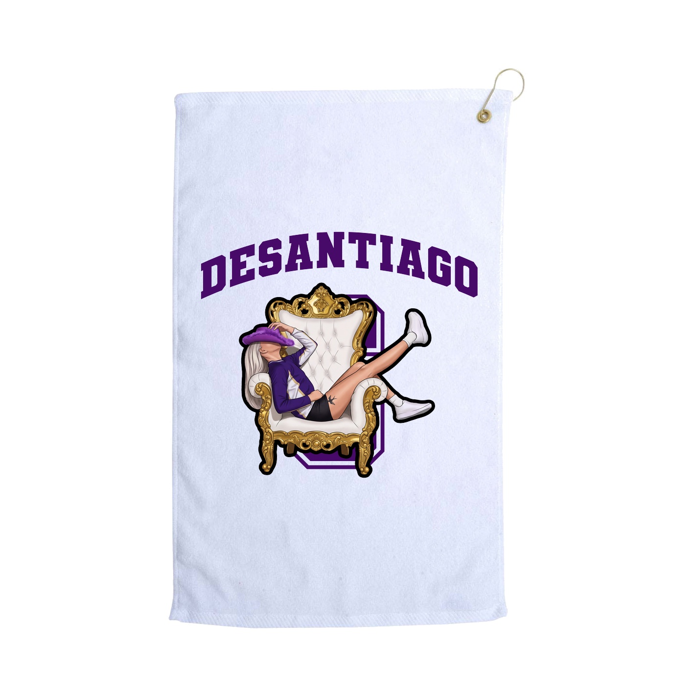 Golf Towel — Number in White