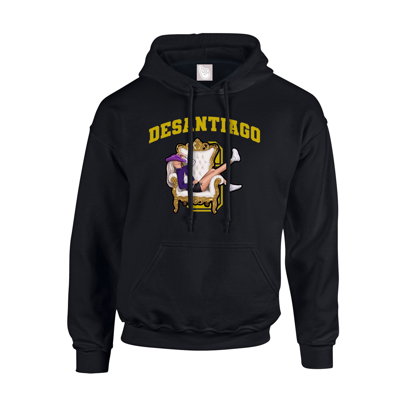 Hoodie — Number in Black
