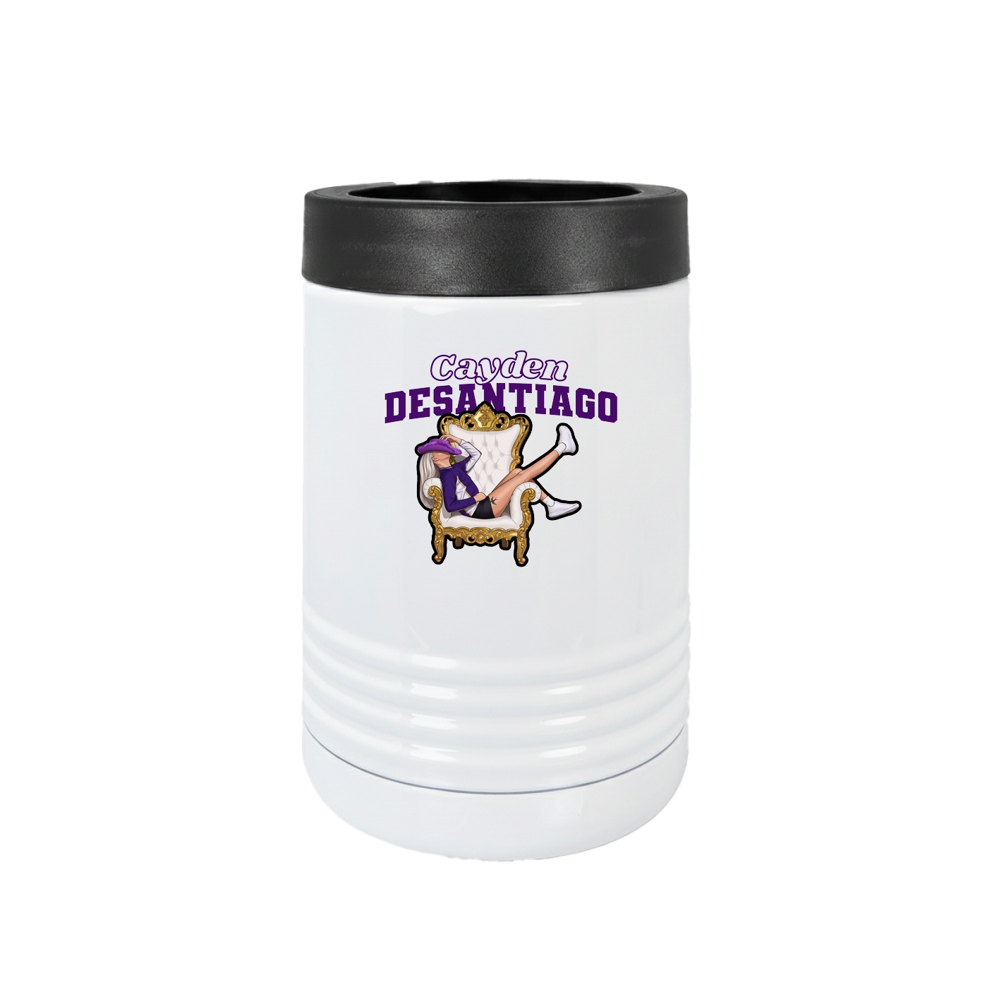 Beverage Holder — Name Arch in White