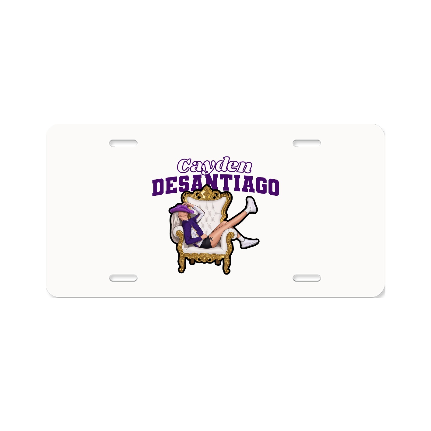 License Plate — Name Arch in Classic