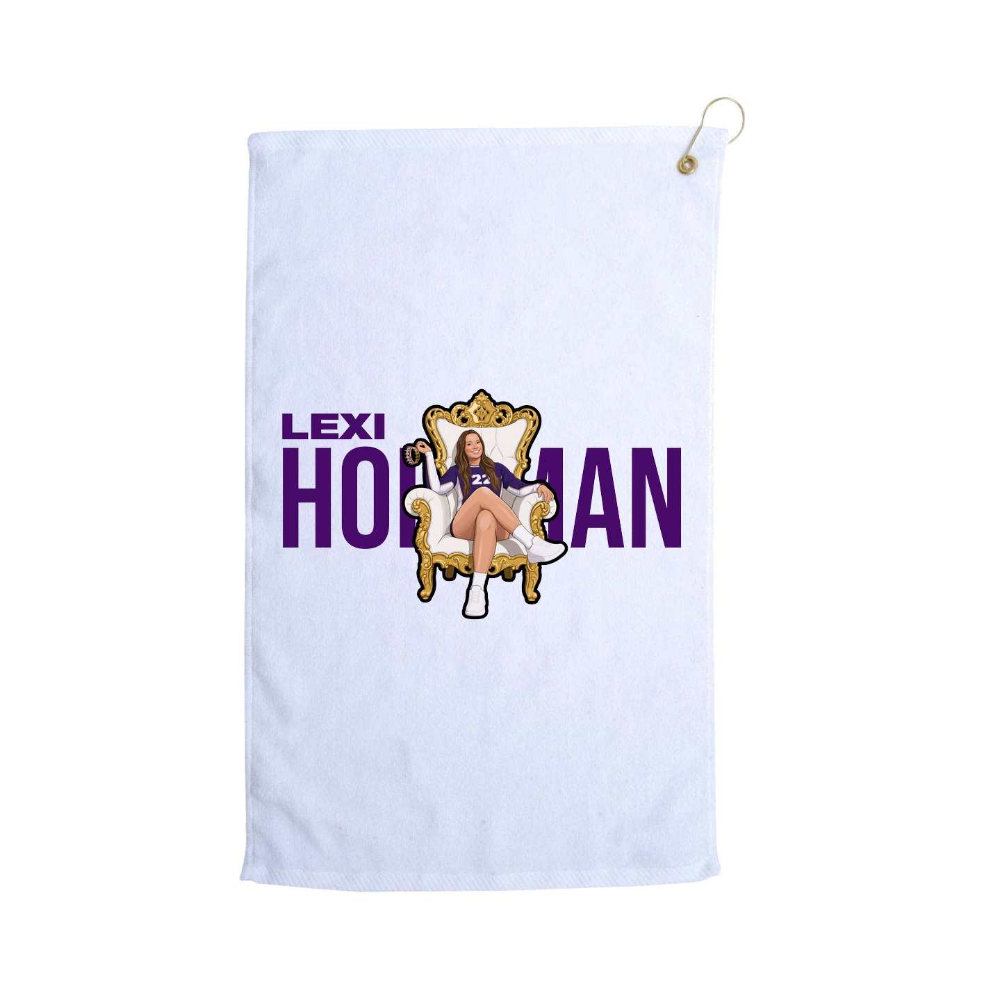 Golf Towel — Player Name in White