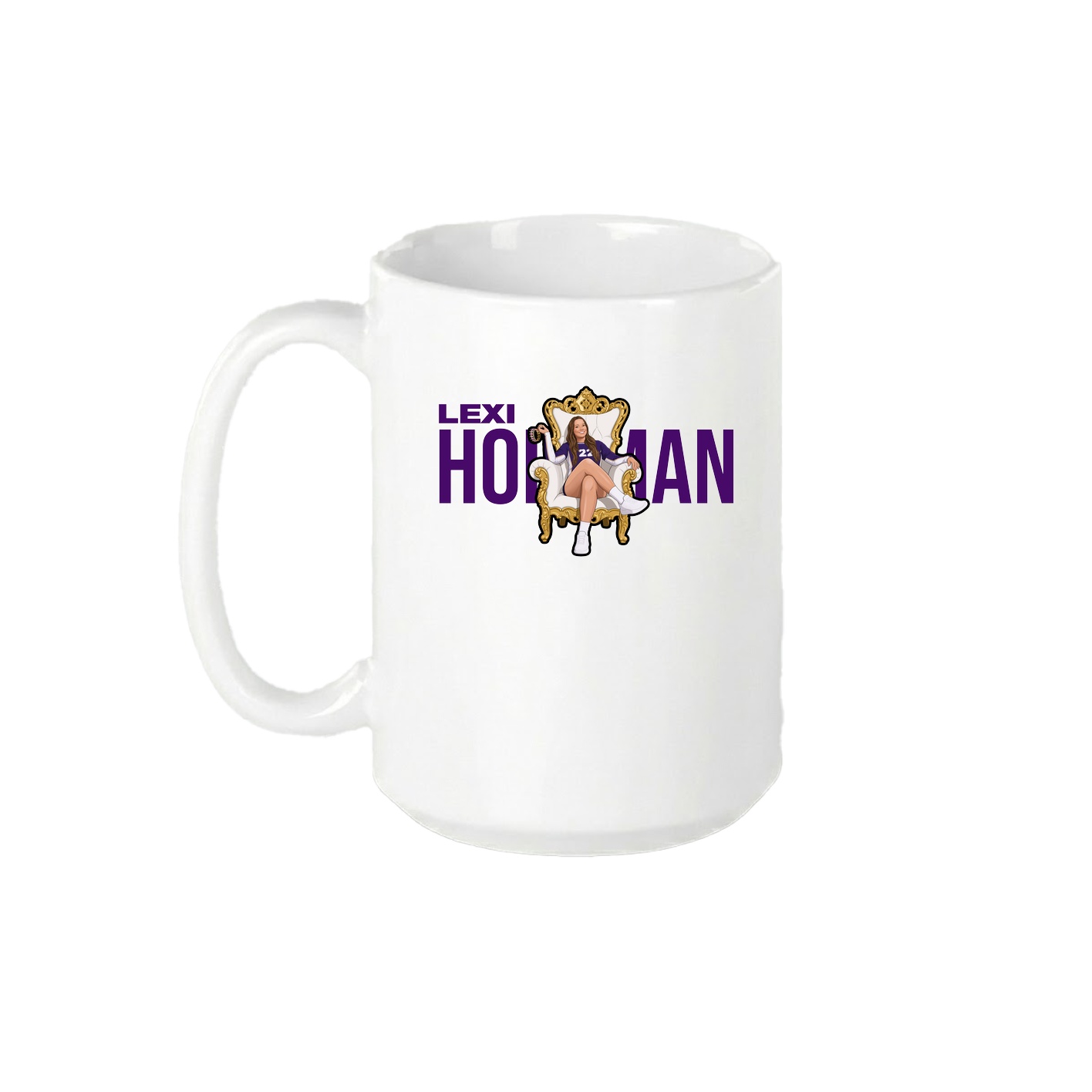 15oz Coffee Mug — Player Name in White