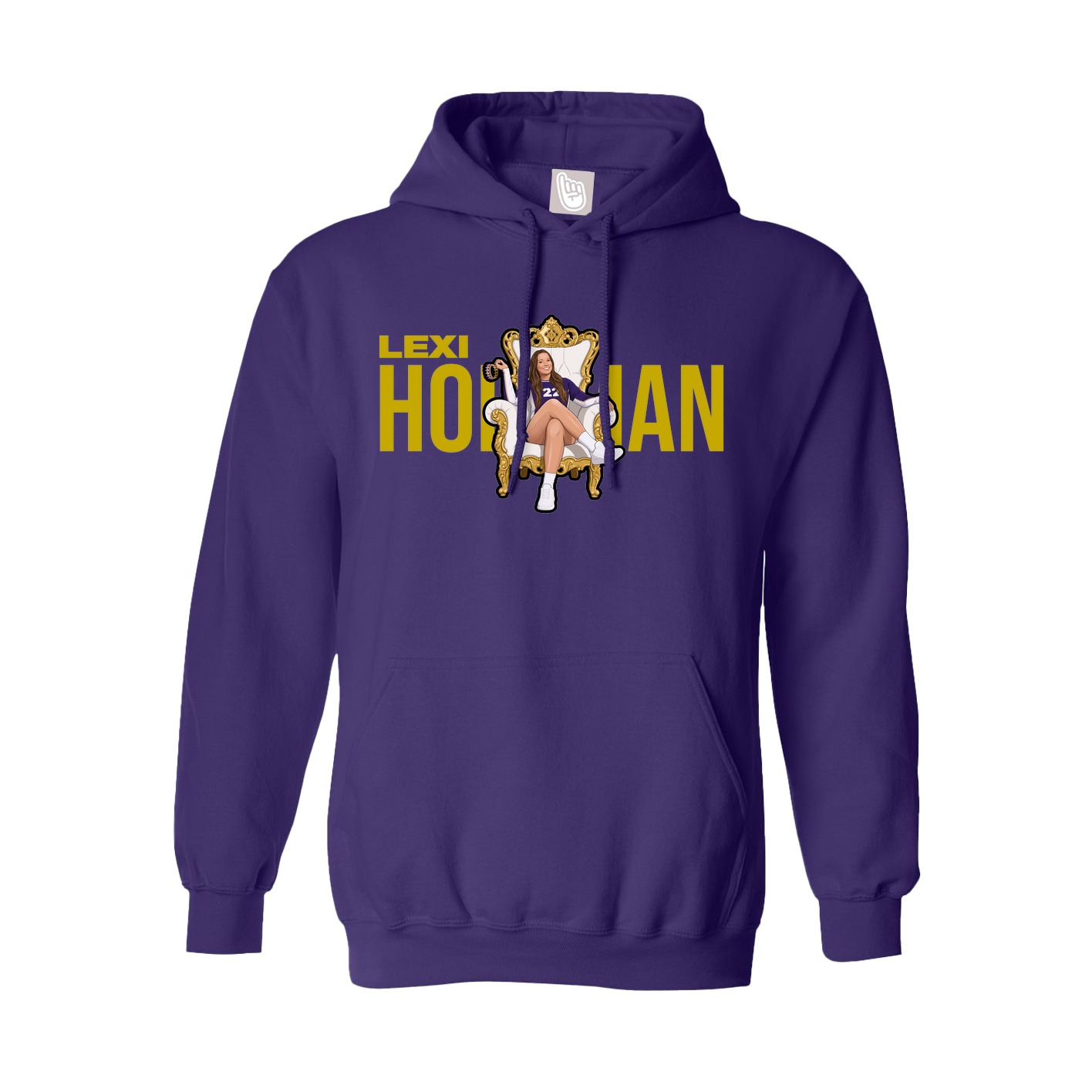 Youth Hoodie — Player Name in Purple