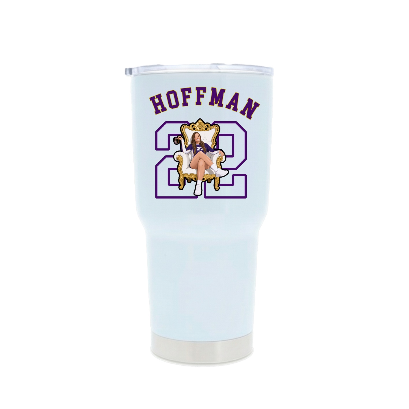 30oz Stainless Steel Tumbler — Shirsey Arch in White