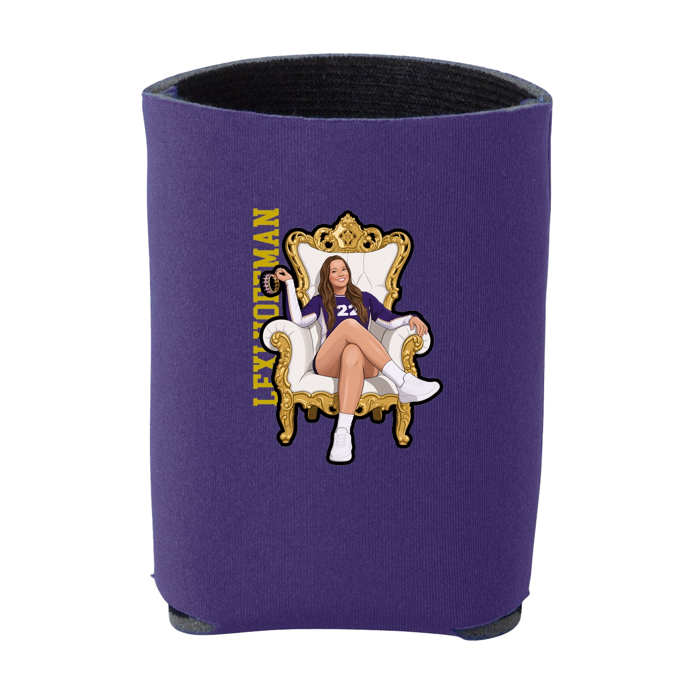 Can Holder — Name Vertical in Purple