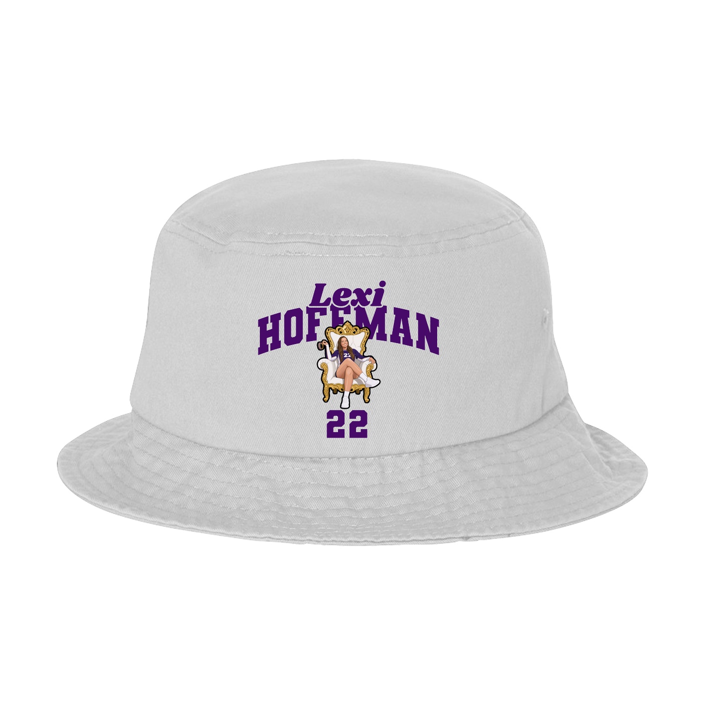 Bucket Cap — Signature Arch in White