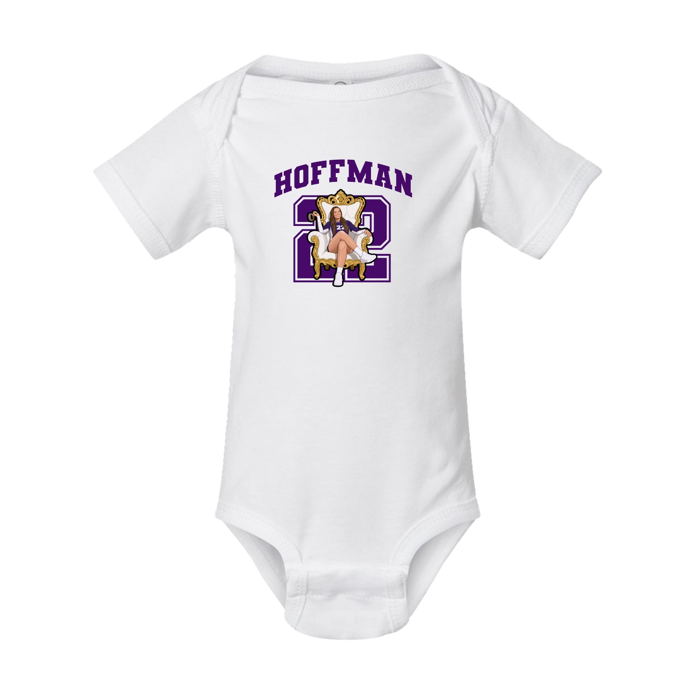 Baby Onesie — Number in White