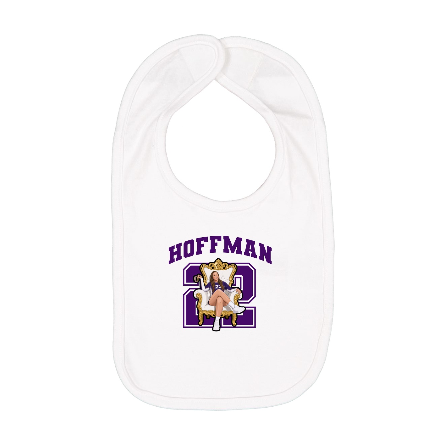 Infant Bib — Number in White
