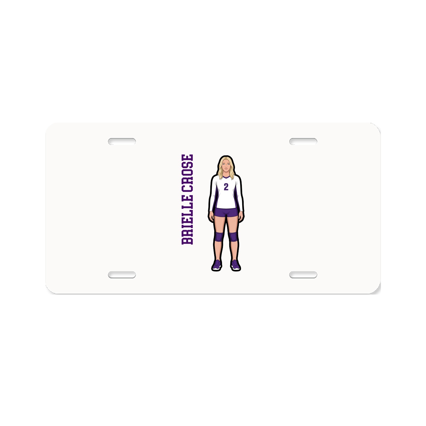 License Plate — Name Vertical in Classic