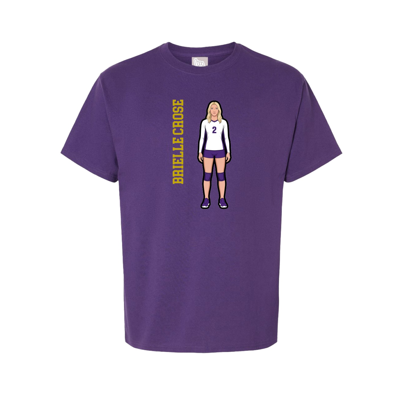 Tee — Name Vertical in Purple