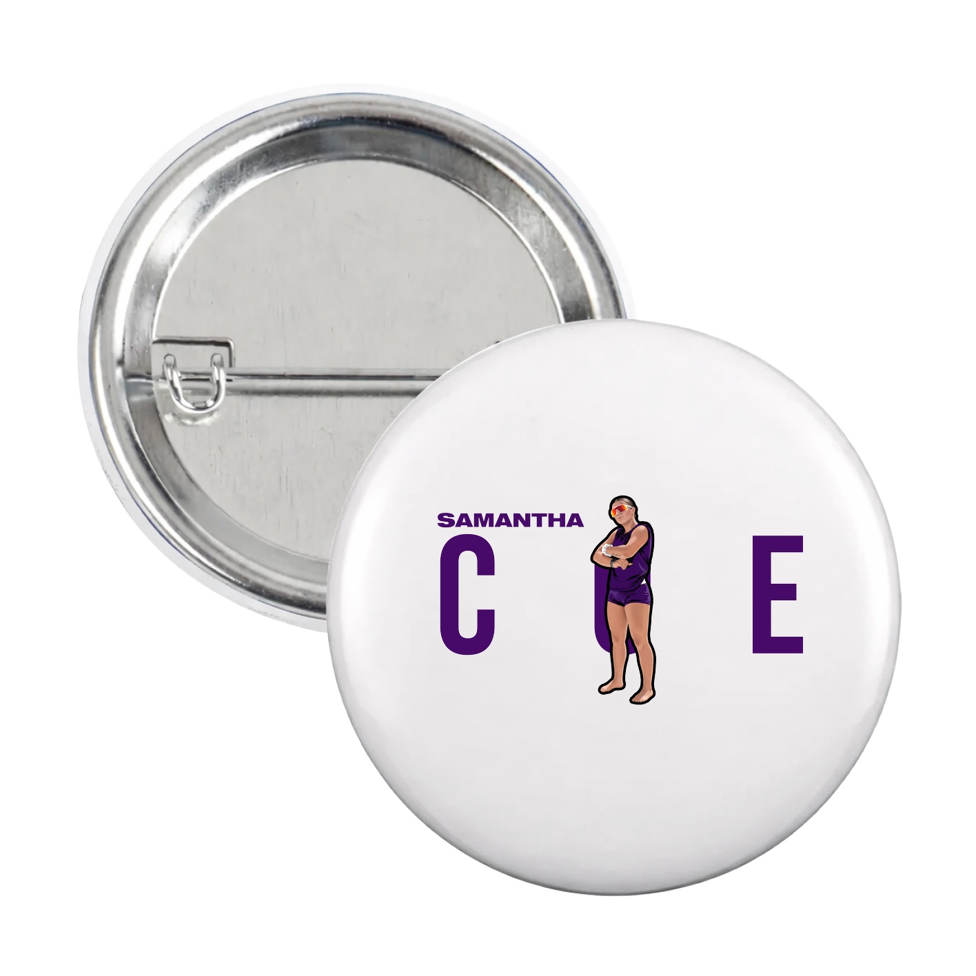 Game Day Button — Player Name in White