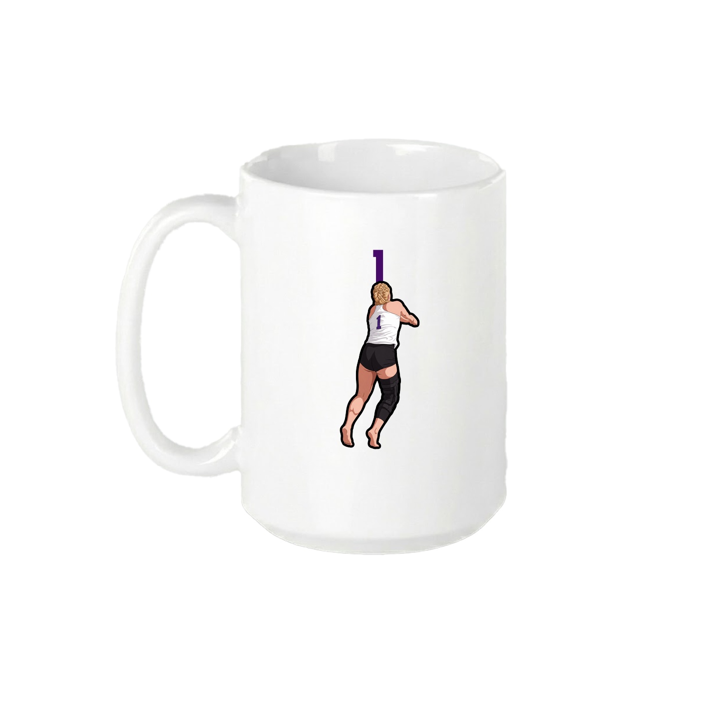 15oz Coffee Mug — Number Top in White