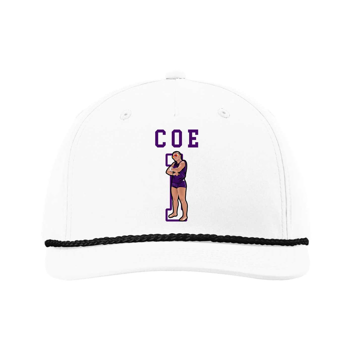 Five-Panel Classic Rope Cap — Shirsey in White