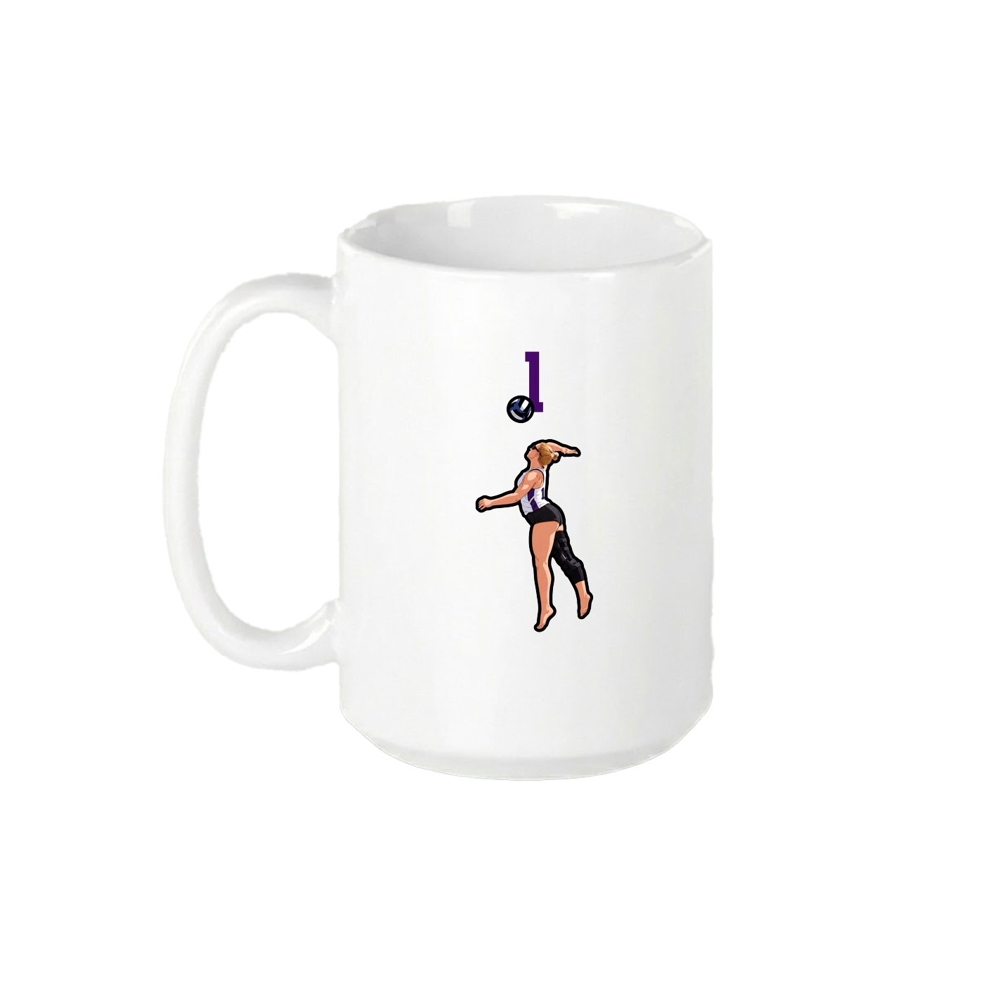 15oz Coffee Mug — Number Top in White