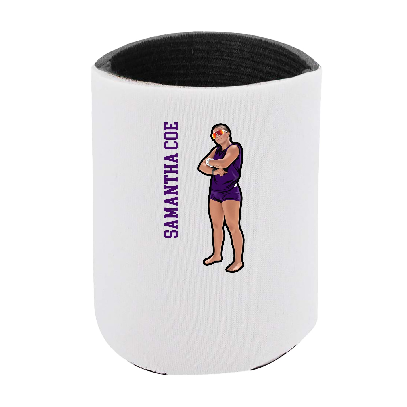 Can Holder — Name Vertical in White