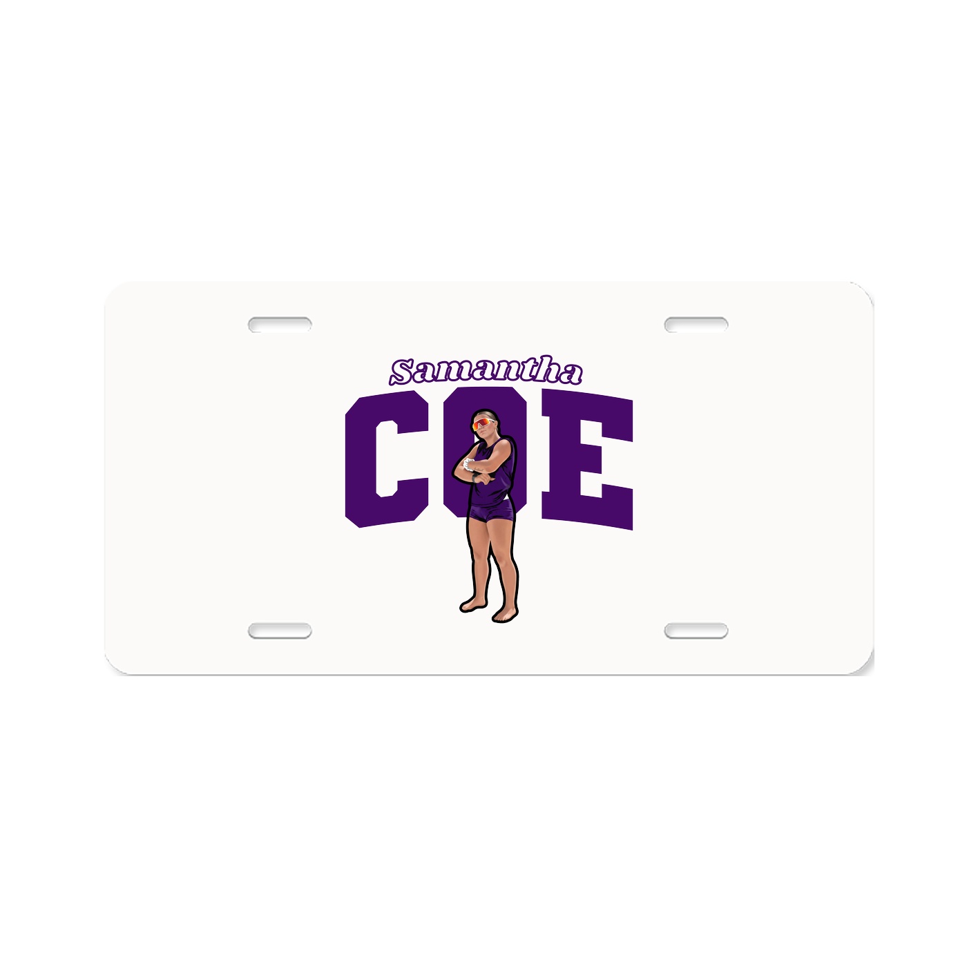License Plate — Name Arch in Classic