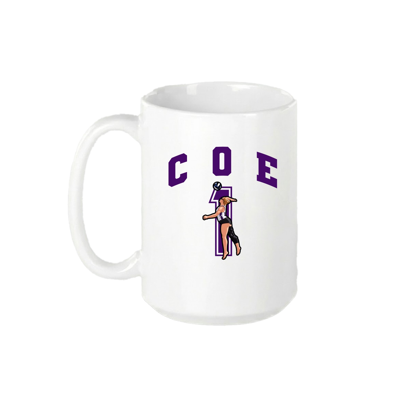 15oz Coffee Mug — Number in White
