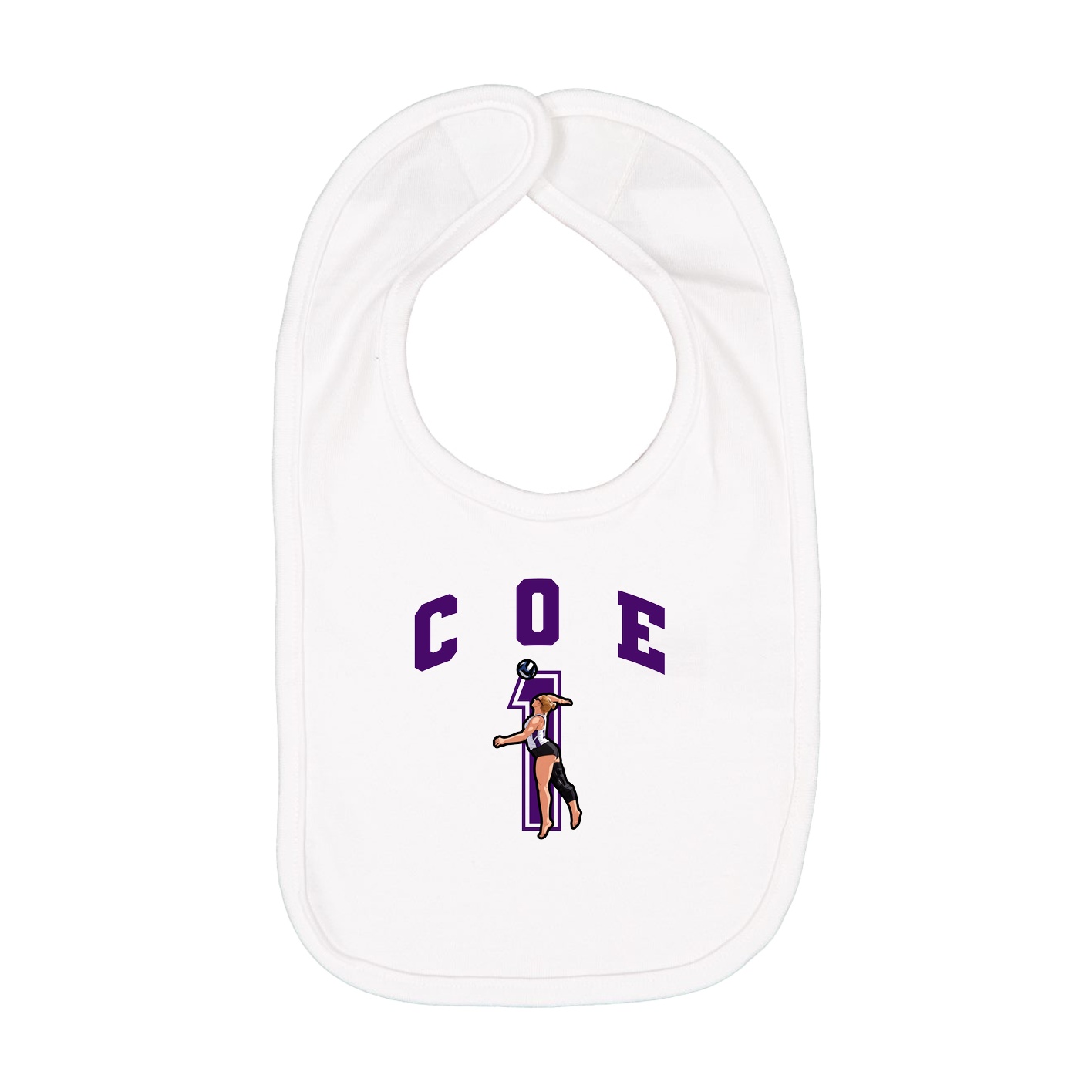 Infant Bib — Number in White