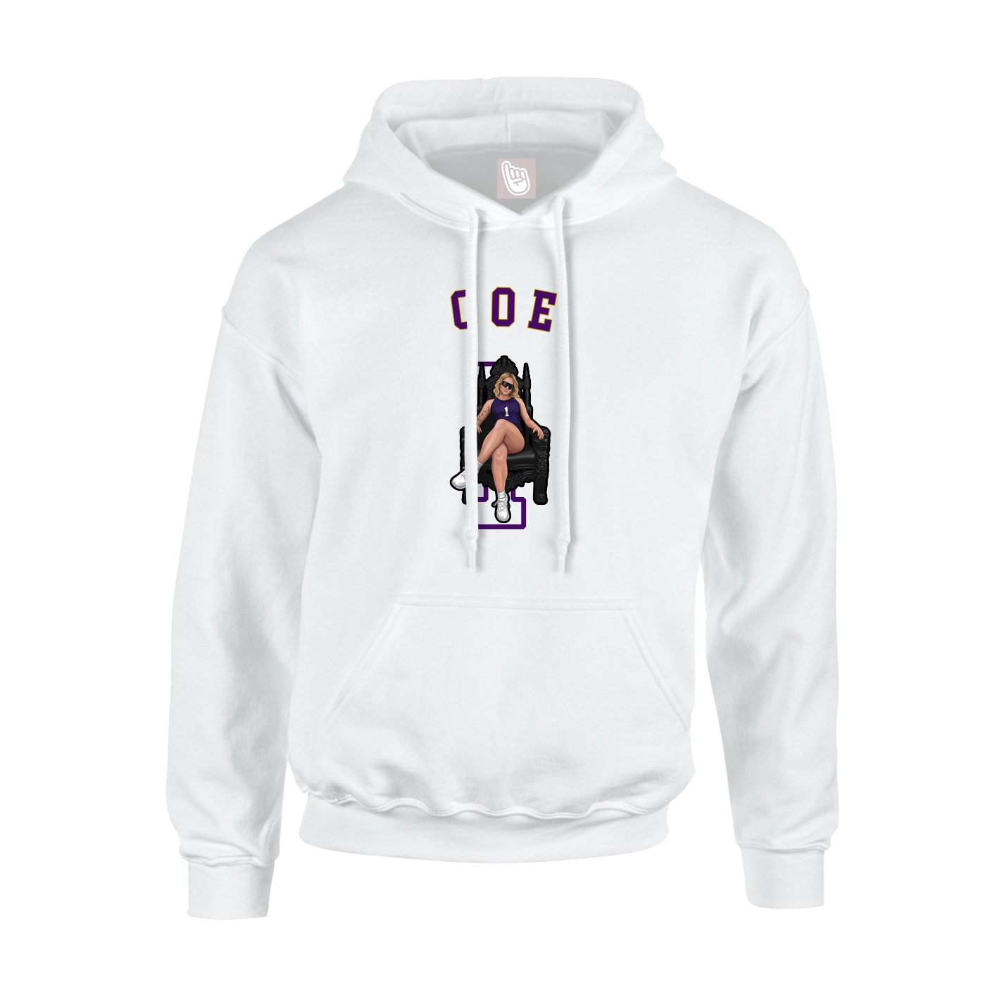 Youth Hoodie — Shirsey Arch in White