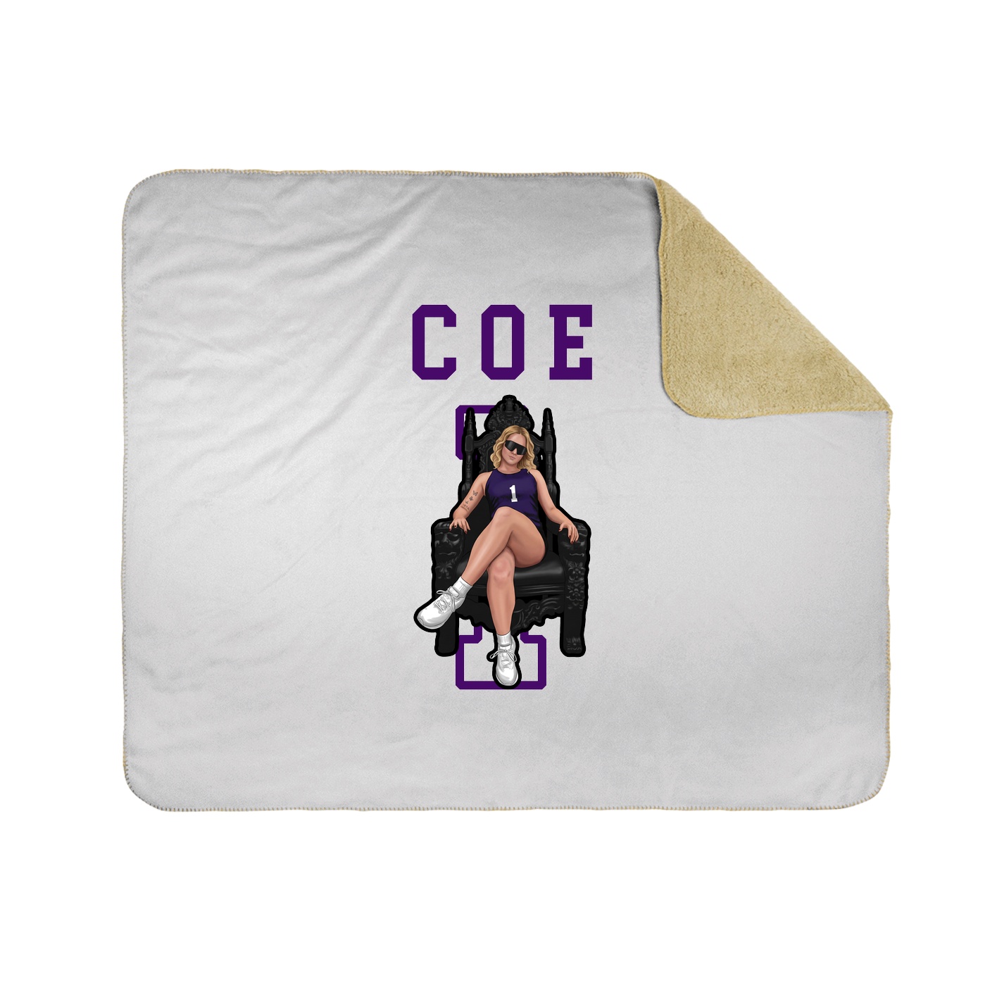 Throw Blanket — Shirsey in White