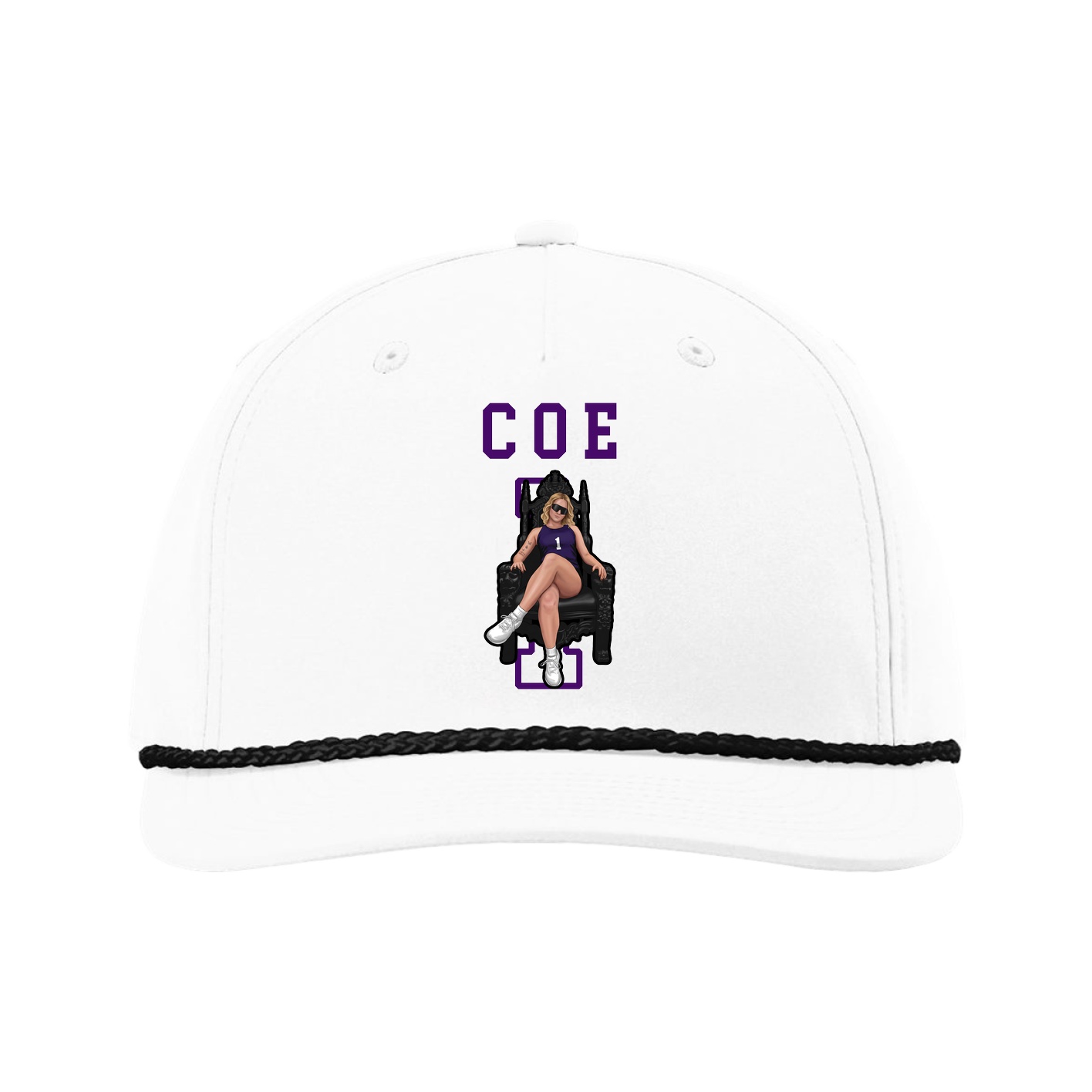 Five-Panel Classic Rope Cap — Shirsey in White