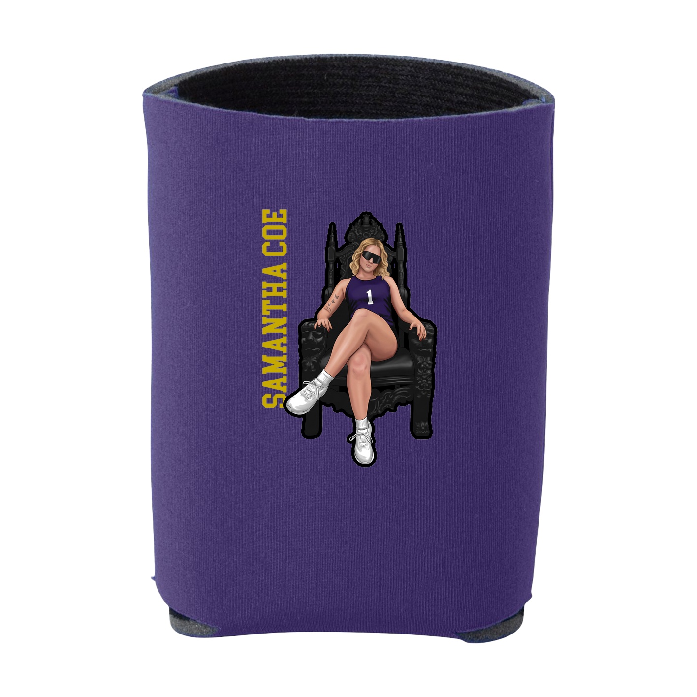 Can Holder — Name Vertical in Purple