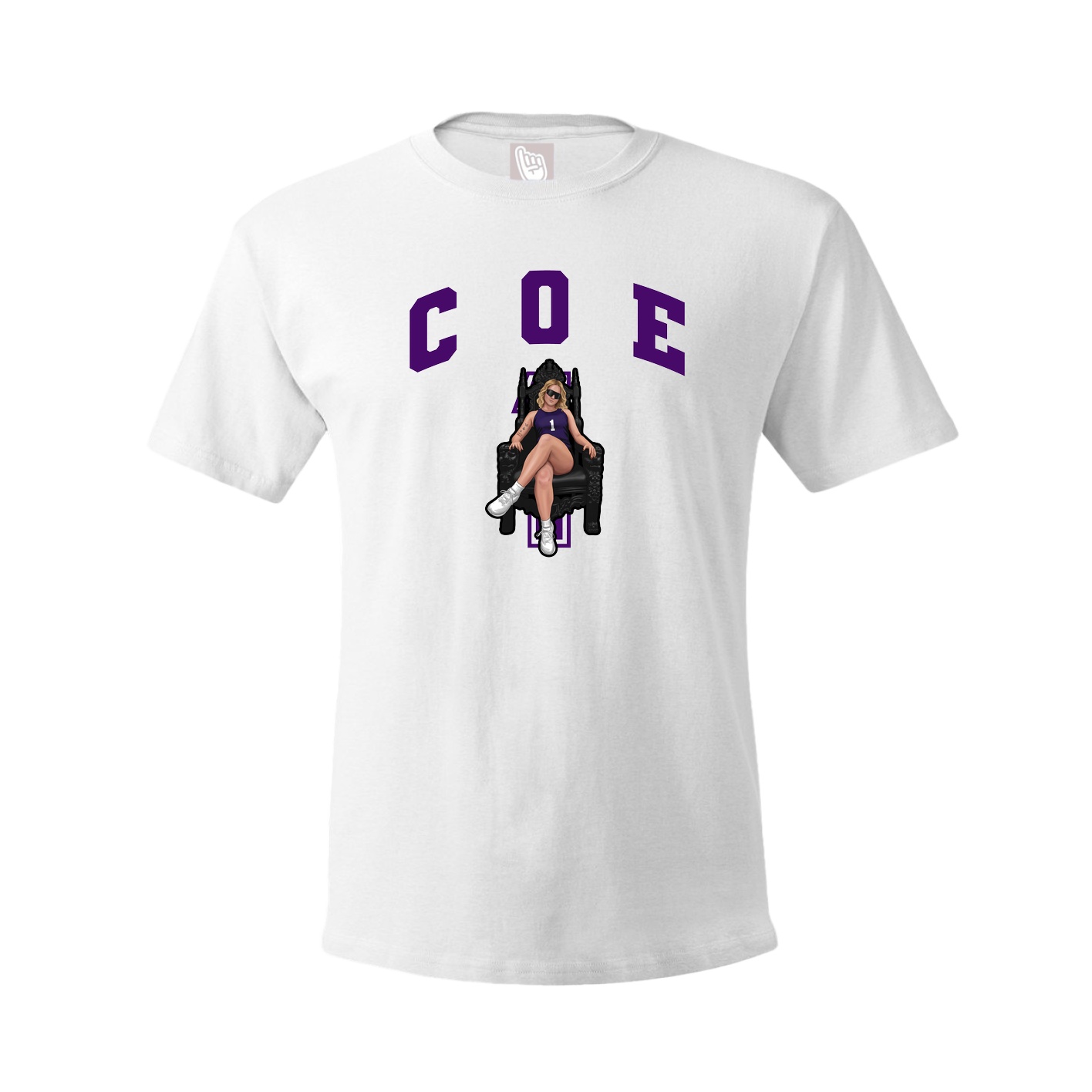 Youth Tee — Number in White