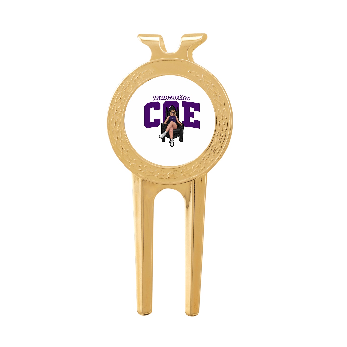 Divot Tool with Ball Marker — Name Arch in Classic