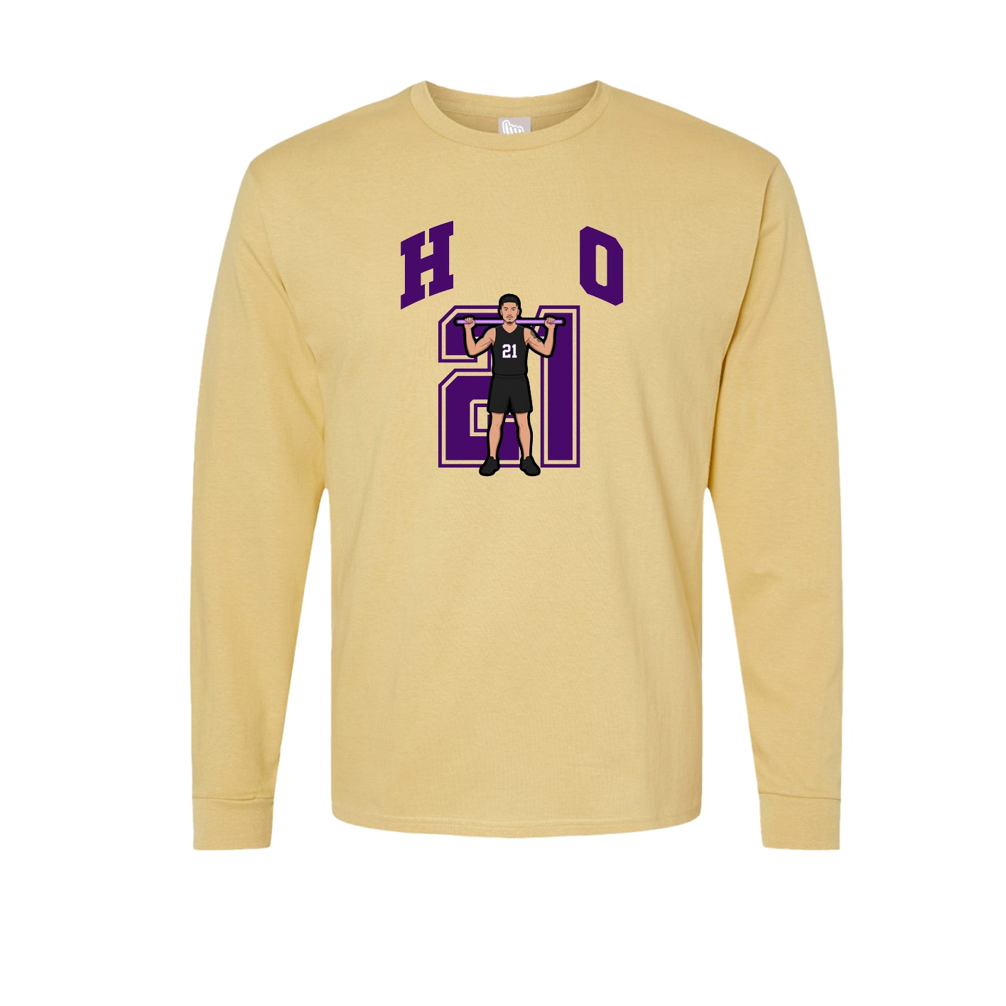 Long Sleeve Tee — Number in Vegas Gold