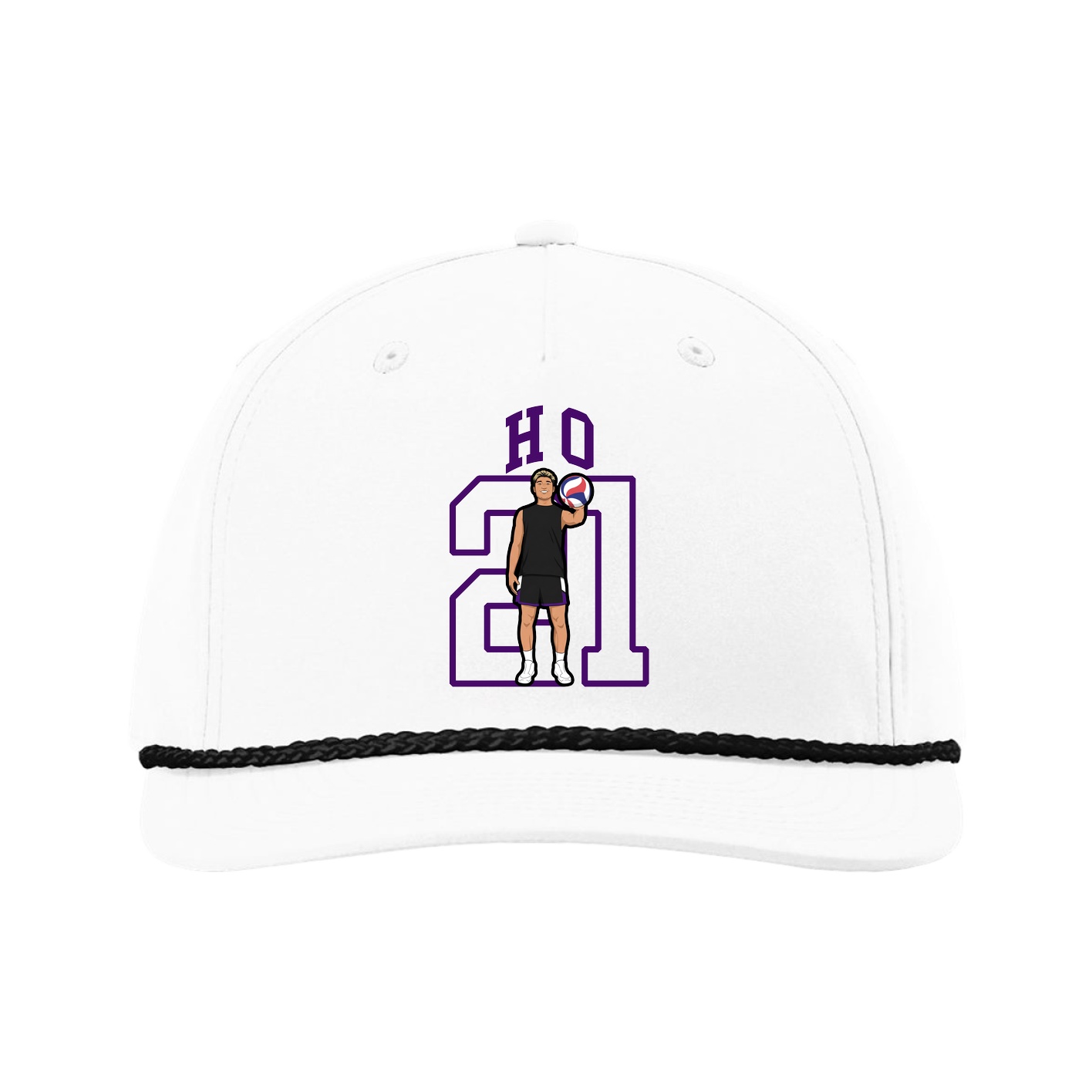 Five-Panel Classic Rope Cap — Shirsey in White