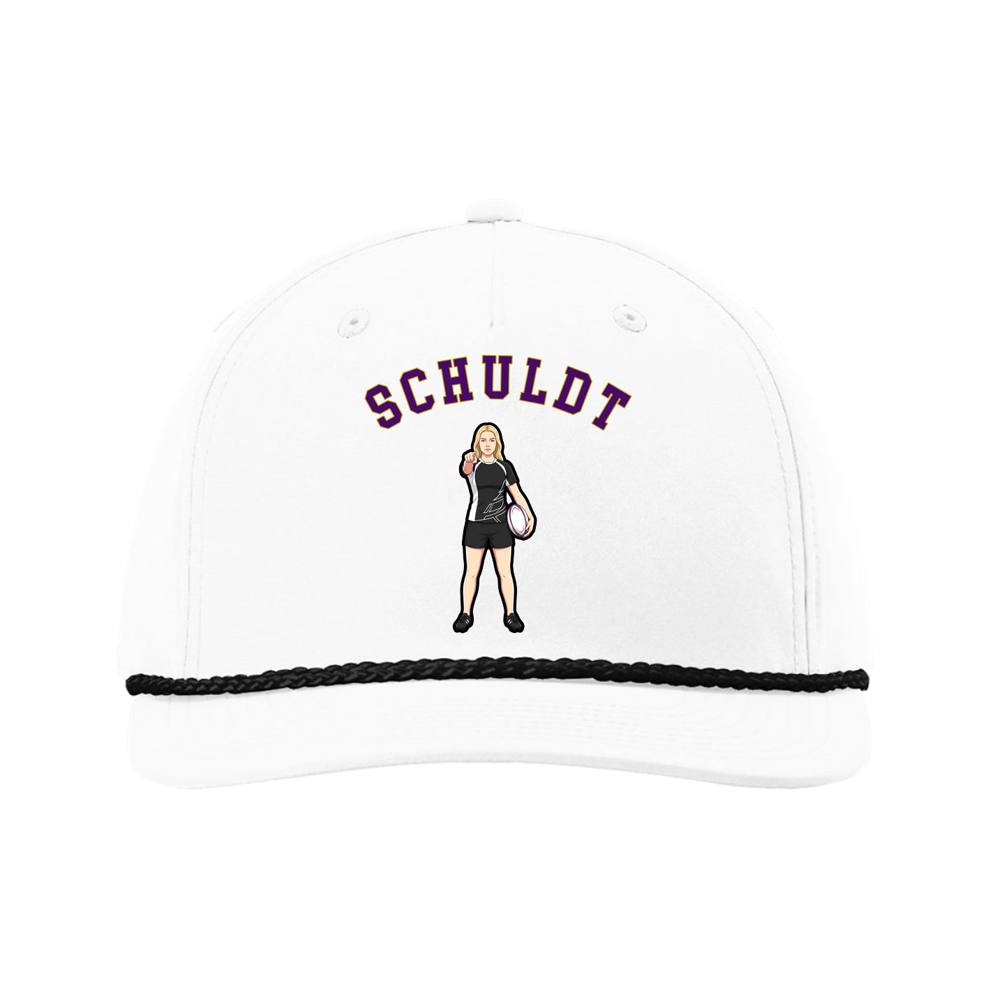 Five-Panel Classic Rope Cap — Shirsey Arch in White