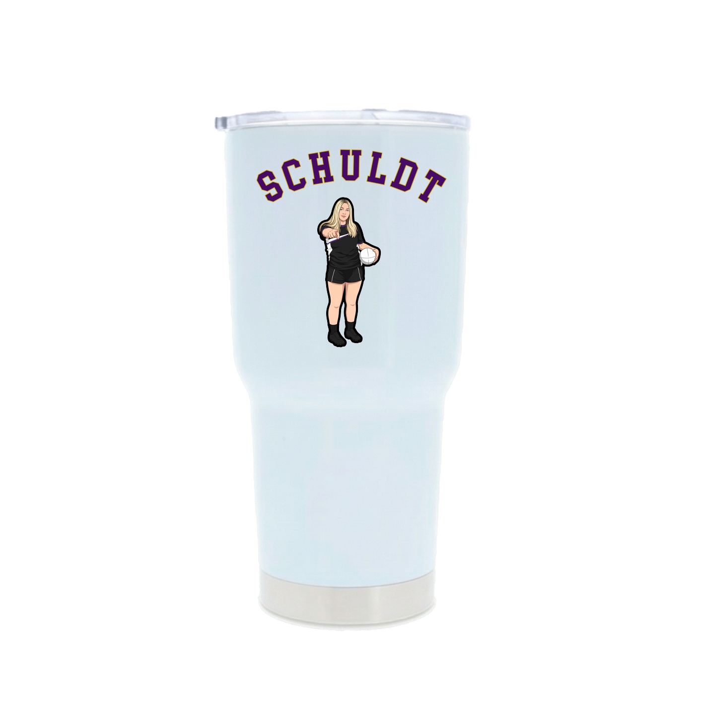 30oz Stainless Steel Tumbler — Shirsey Arch in White