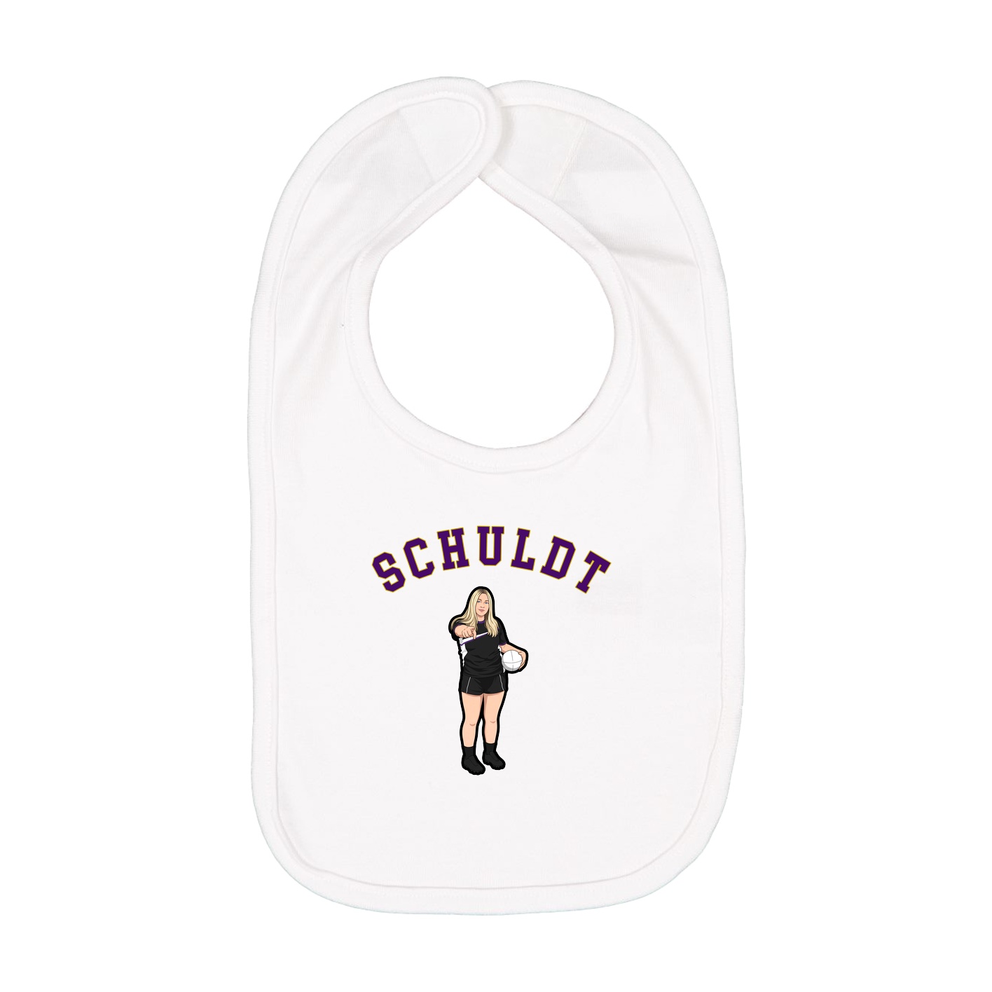 Infant Bib — Shirsey Arch in White