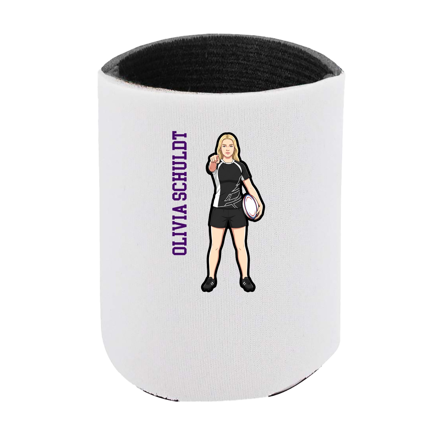 Can Holder — Name Vertical in White