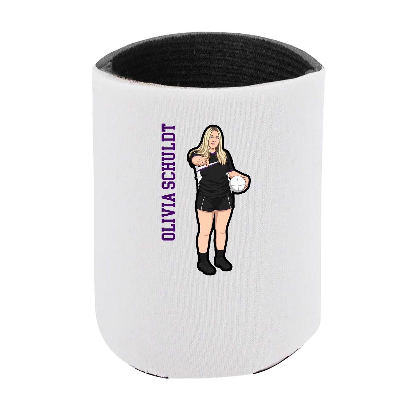 Can Holder — Name Vertical in White