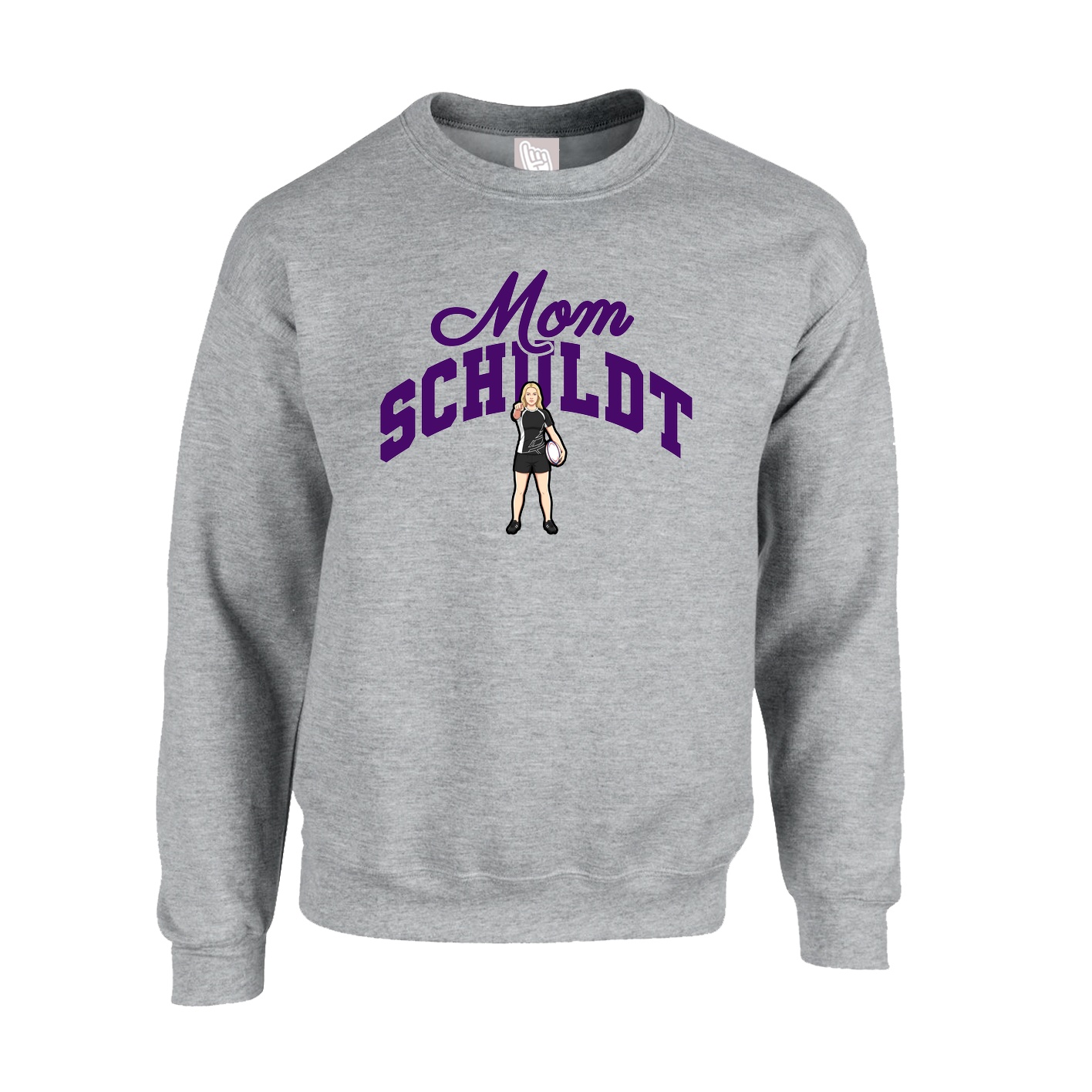Fleece Crew — Mothers Day Arch in Grey