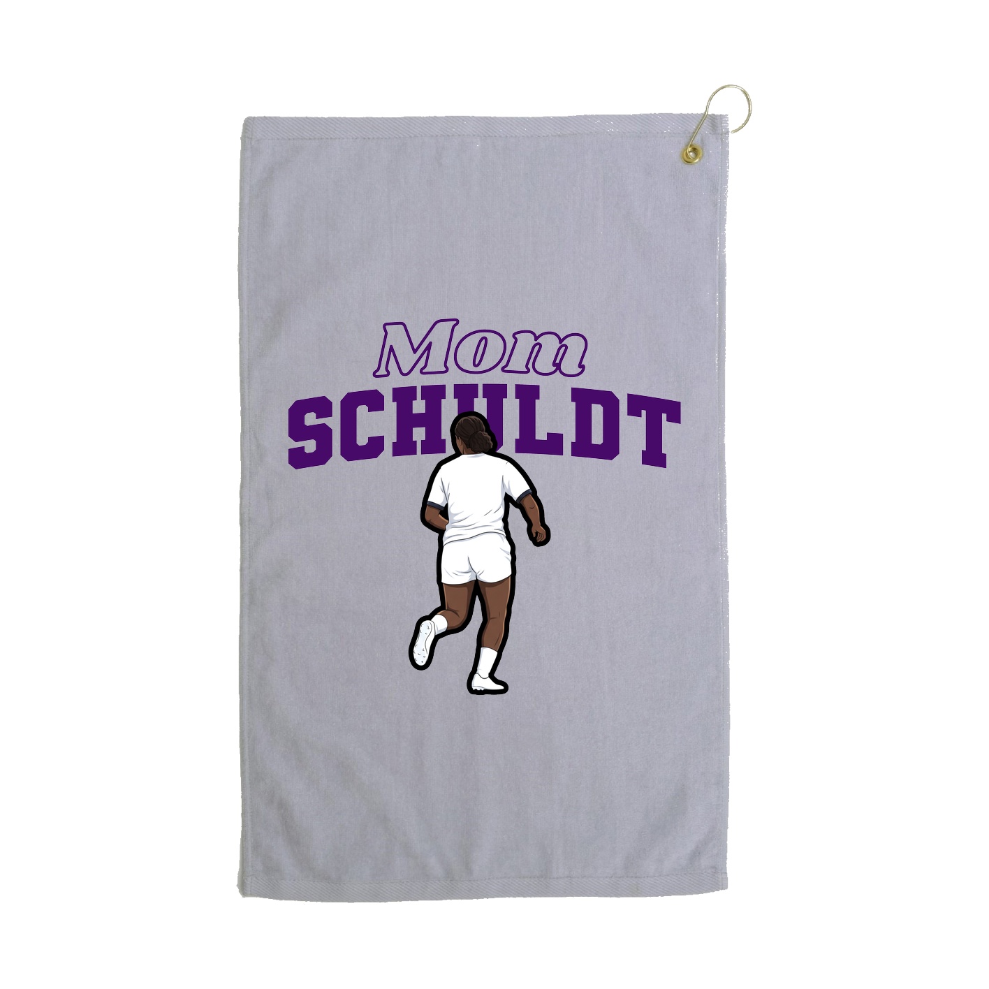 Golf Towel — Mothers Day Block in Grey