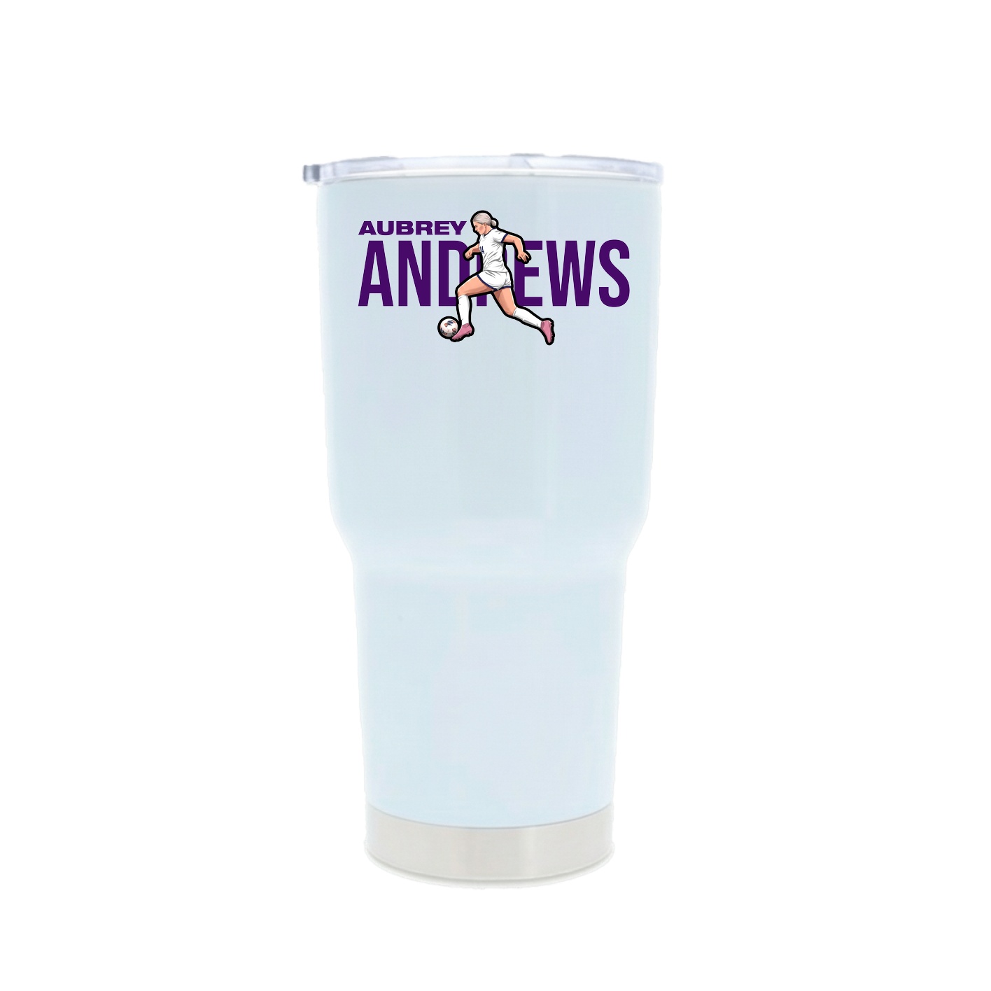 30oz Stainless Steel Tumbler — Player Name in White