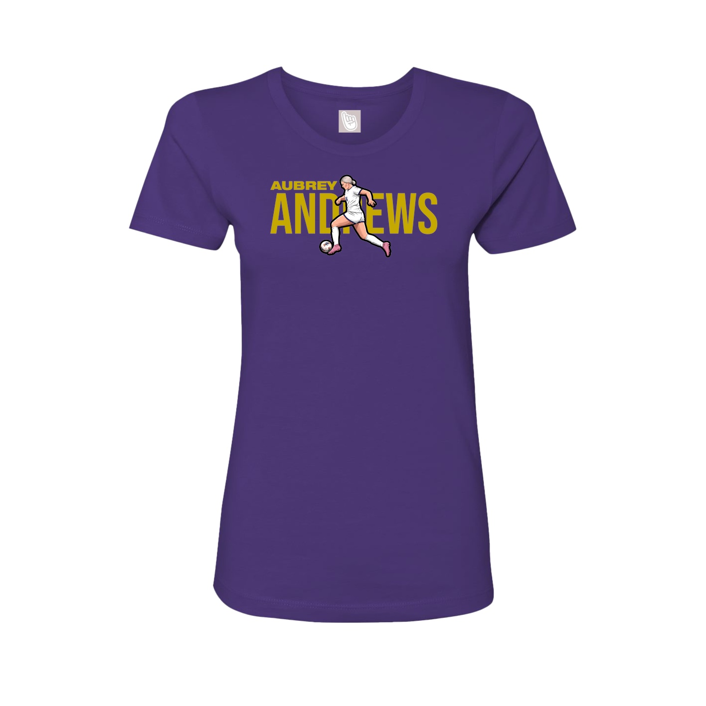 Womens Tee — Player Name in Purple