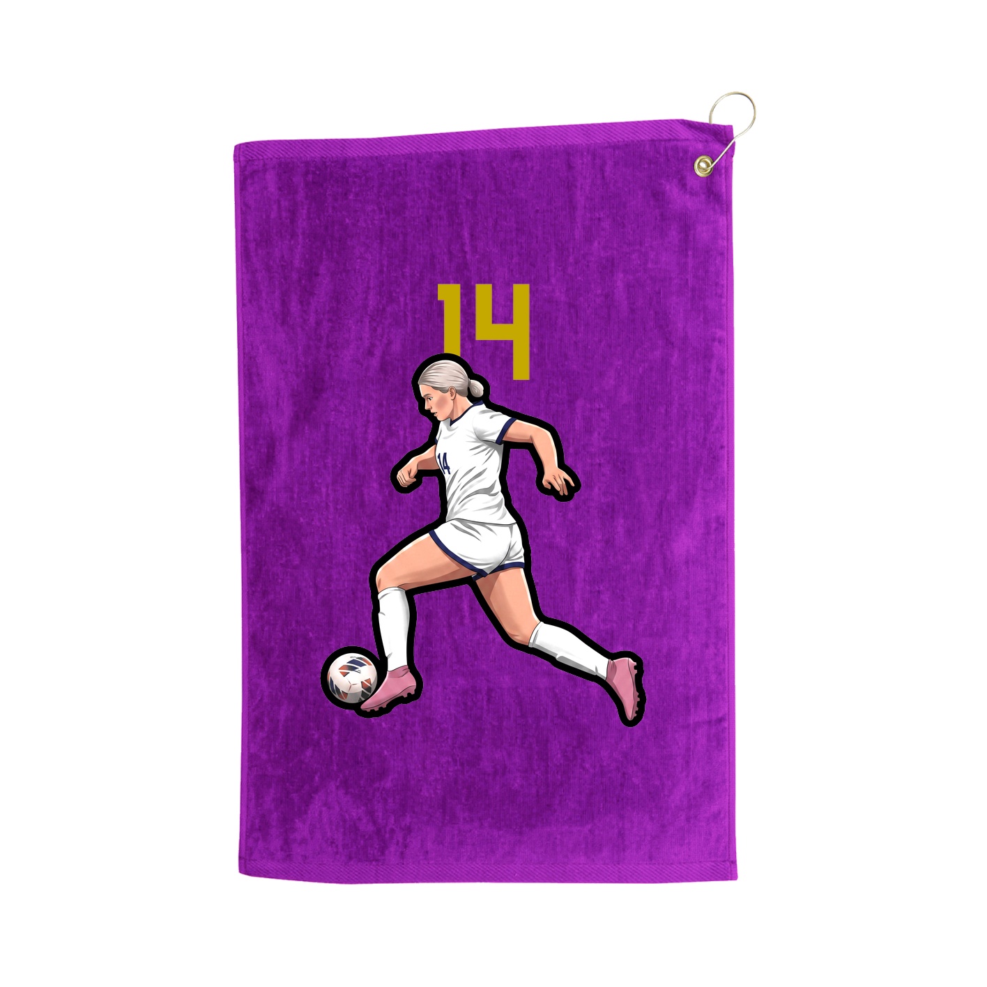 Golf Towel — Number Top in Purple
