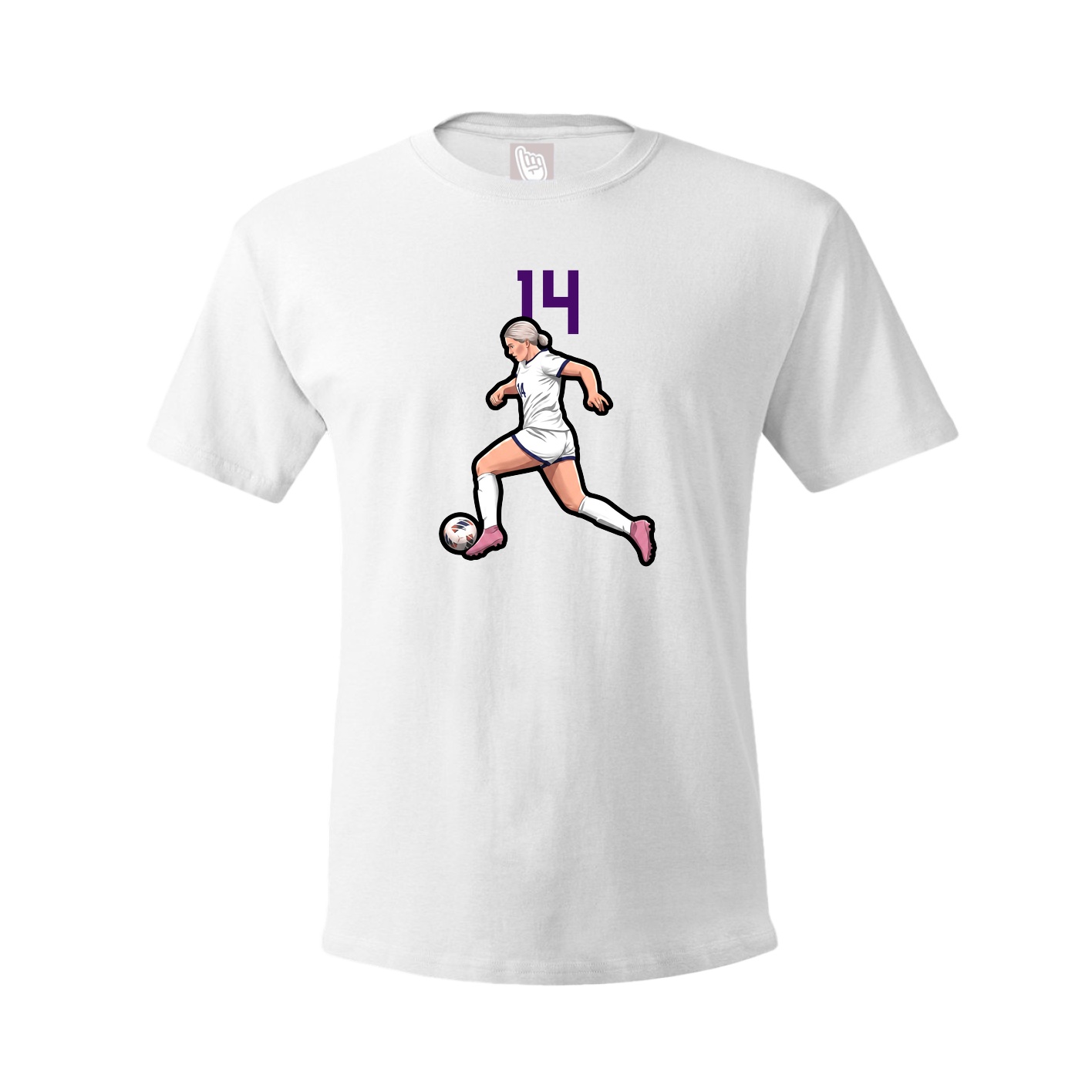 Youth Tee — Number Top in White