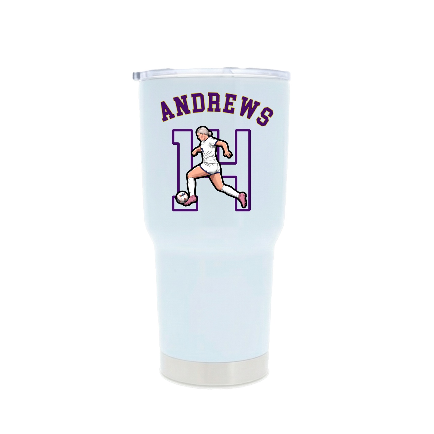 30oz Stainless Steel Tumbler — Shirsey Arch in White