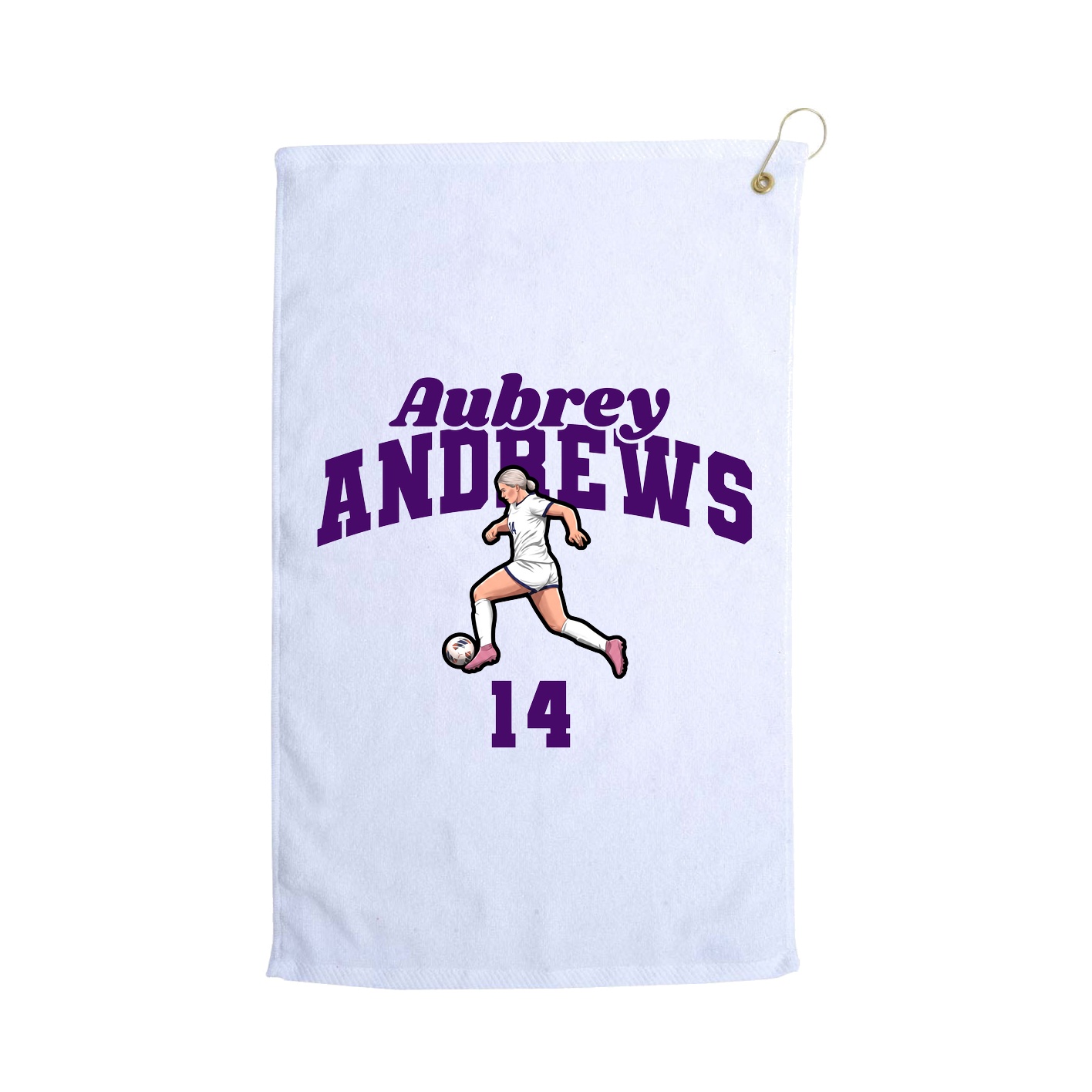 Golf Towel — Signature Arch in White
