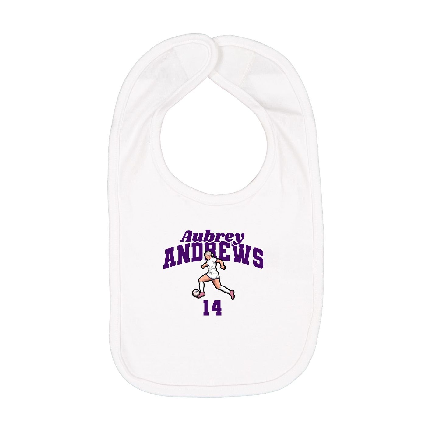 Infant Bib — Signature Arch in White