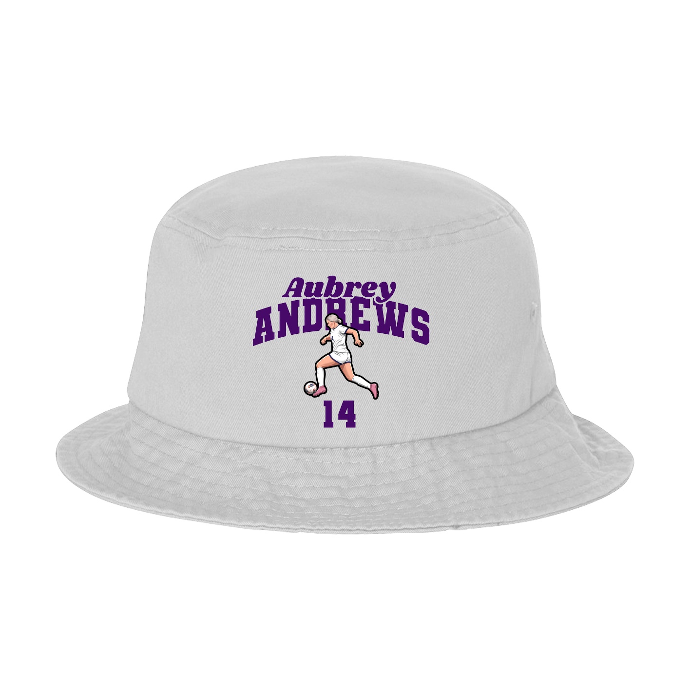 Bucket Cap — Signature Arch in White