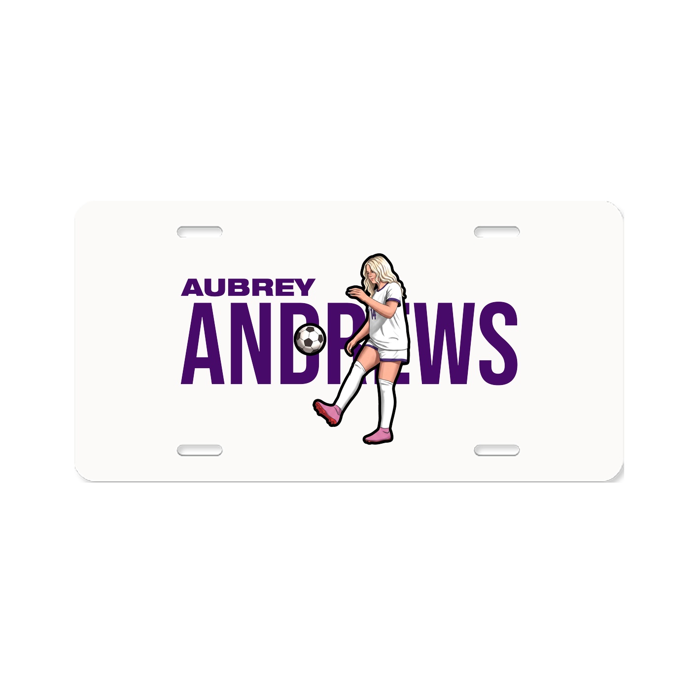 License Plate — Player Name in Classic